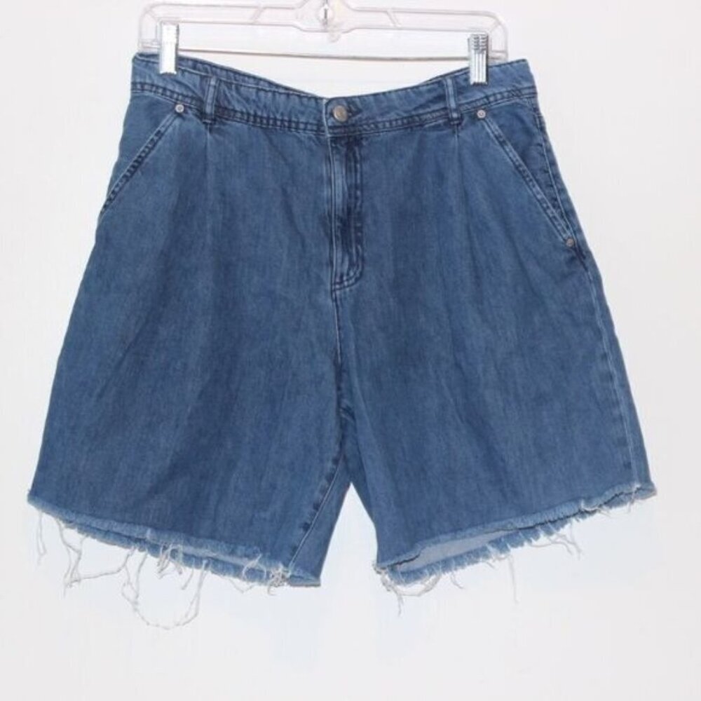 Zara High Waist Bermuda Jean shorts Women Size 06